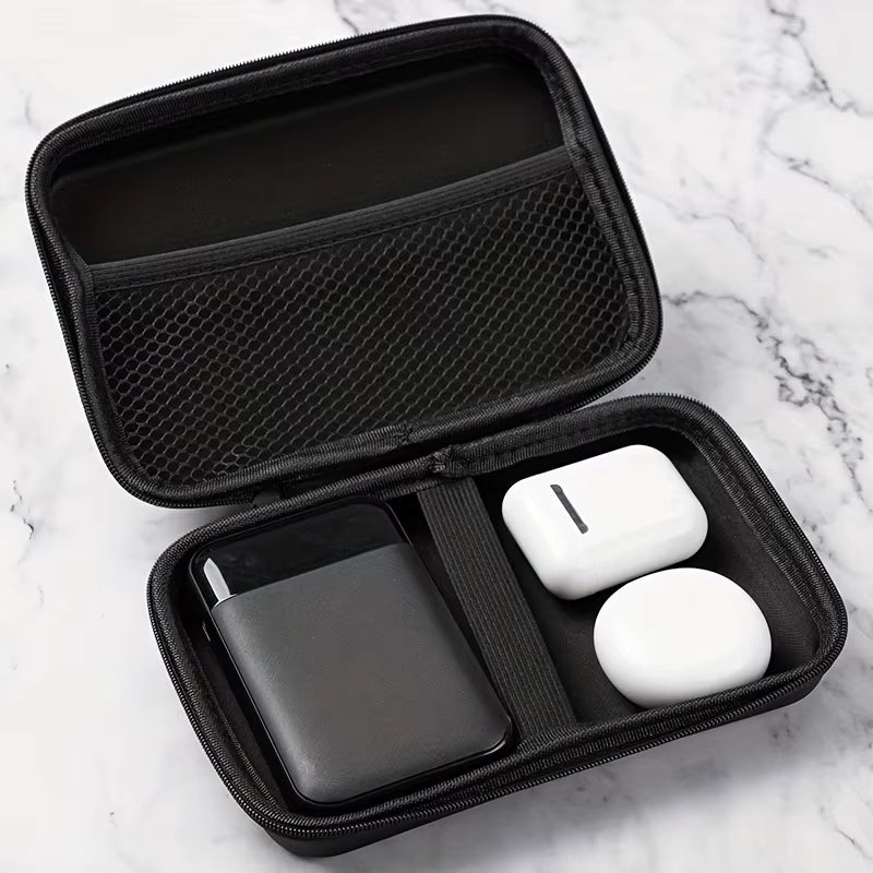 Handheld Game Console Carrying Case, Protective Travel Retro Mini Player Box for Charging Cable, Earpods, Batteries