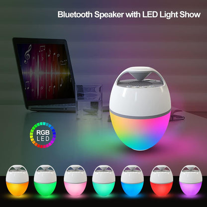 Floating Pool Speaker with Lights, Portable Bluetooth IP68 Waterproof Hot Tub Speaker for Outdoor Sports Home Party, Louder Volume, Rich Bass, Mic, 82 Ft Wireless Range