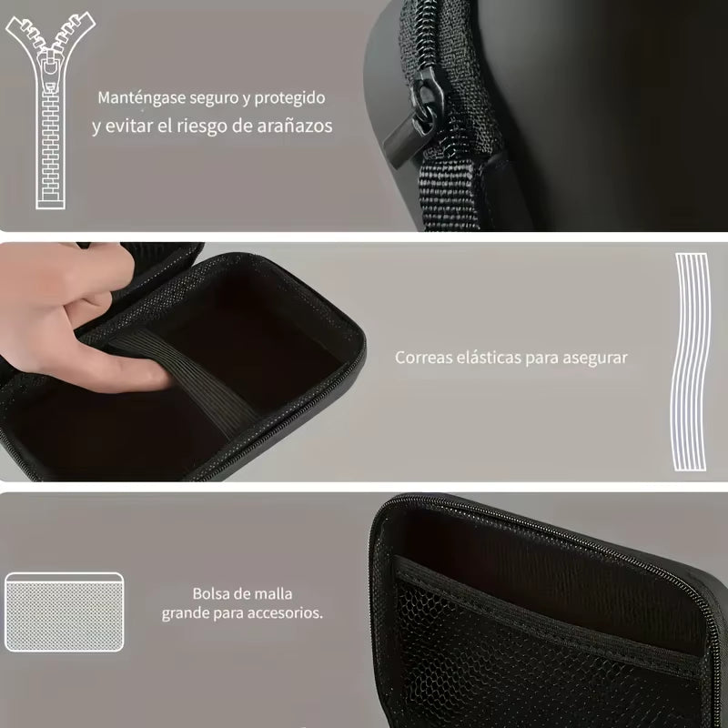 Handheld Game Console Carrying Case, Protective Travel Retro Mini Player Box for Charging Cable, Earpods, Batteries