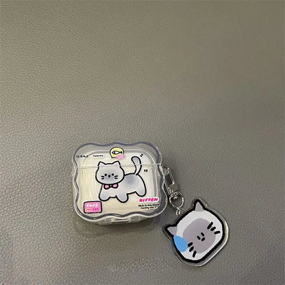 Cute Cartoon Cat TPU Case for Apple Airpods 1 2 3 4 Earphone Soft Wave Silicone Funda for Airpods Pro 2Nd Cover Earpods Case Box