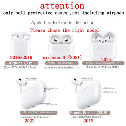 Cute Cartoon Cat TPU Case for Apple Airpods 1 2 3 4 Earphone Soft Wave Silicone Funda for Airpods Pro 2Nd Cover Earpods Case Box