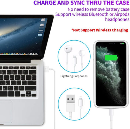 Battery Case for Iphone XR (7000Mah) Ultra-Slim Protective Portable Charging Case Battery Case Rechargeable Charger Case Compatible for Iphone XR Pink